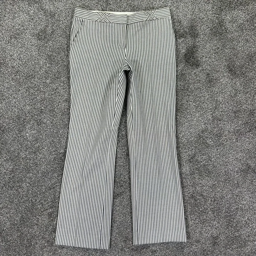 Tory Burch Striped Wide Leg Dress Pant Professional Trouser Womens 8 Casual Work